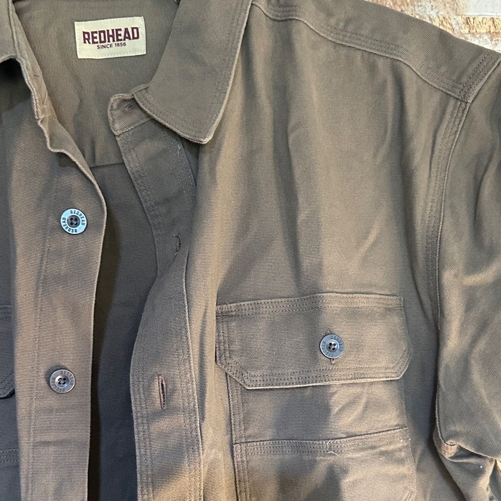 RedHead Olive Green Casual Button Down Shirt new without tags - Picture 4 of 5